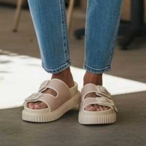 Circus NY by Sam Edelman Cris‎ Mesh slide Sandal Women's vanilla size 9 platform